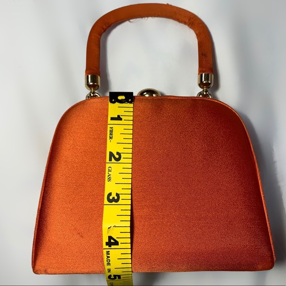 Vintage 1980s Nicole Miller Satin Handbag 🔥🧡 - Picture 5 of 6